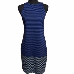 Merona Stripe Color Block Sheath Dress Blue 6